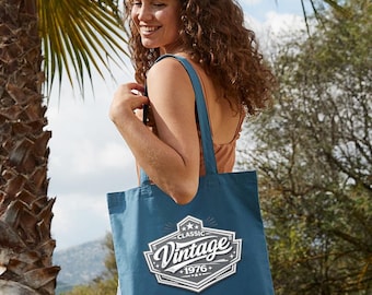 50th Birthday Gift Bag – Vintage Design Cotton Tote