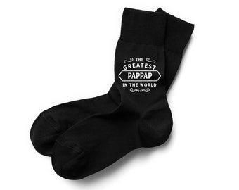 PapPap Gift Men's Socks Birthday or Christmas Present for PapPap Father's Day Keepsake Xmas Gift Idea Party Size UK 6 to 11 - USA 7 to 12