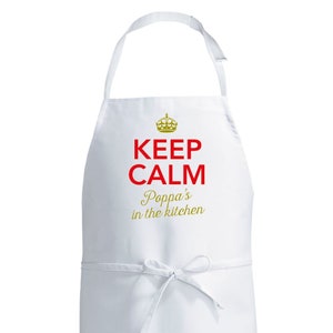 Poppa Geschenk Schürze Geburtstagsgeschenk Lustig Kochen Backen Geschenk Keep Calm Andenken für Poppa