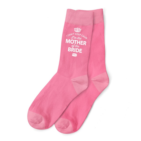 Mère de la mariée Chaussettes Cadeau Mariage Poule Nuit Poule Do Party Squad Présent Douche nuptiale Chaussettes roses Souvenir taille 4 - 7