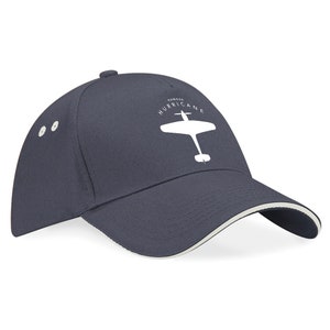 Hawker Hurricane Gift Aircraft Baseball Cap Hat Illustration Detailed Vintage Hurricane Gift Unique and Original WWII Gift Present