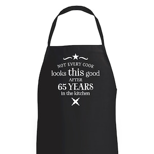 65th Birthday Gift Funny Apron Cooking Gift Personalised Present for 65 Year Old