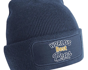 Pops Gift Beanie Hat Birthday Present Father's Day Keepsake Christmas Xmas for Pops
