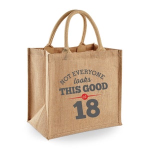 18ème anniversaire 18ème fête Idée de sac cadeau pour sa fille Femme Amie Sœur 18ème anniversaire Sac Fourre-tout Sac Cadeau 18ème Accessoires