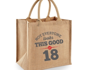 18th Birthday 18th Party Gift Bag Idea For Her Daughter Female Women Friend Sister 18th Birthday Bag Tote Shopping Bag Present 18th Props