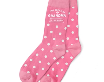 Grandma Gift Socks Birthday or Christmas Present Women's Socks Size 4-7 Keepsake Xmas Gift for Grandma Idea Party Prop Favor