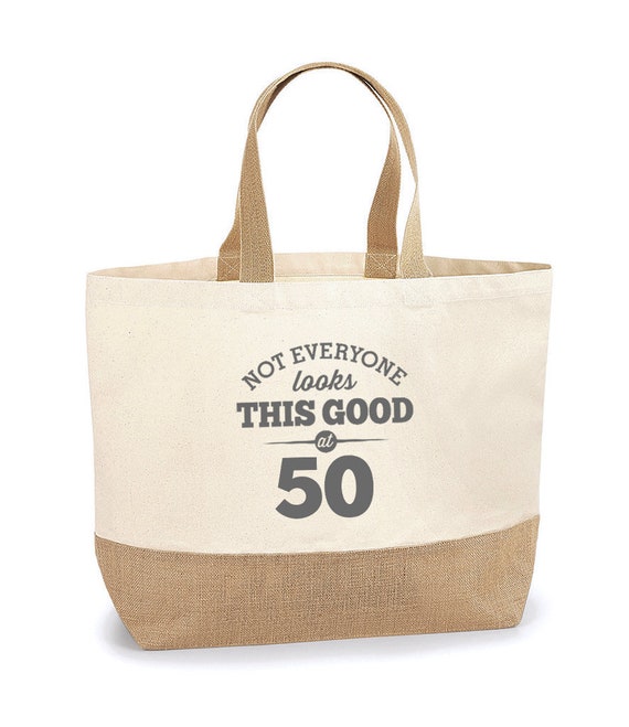 50th Birthday, 50th Birthday Idea, 50th Birthday Bag, Tote, Shopping Bag, Great 50th Birthday Present, 50th Birthday Gift
