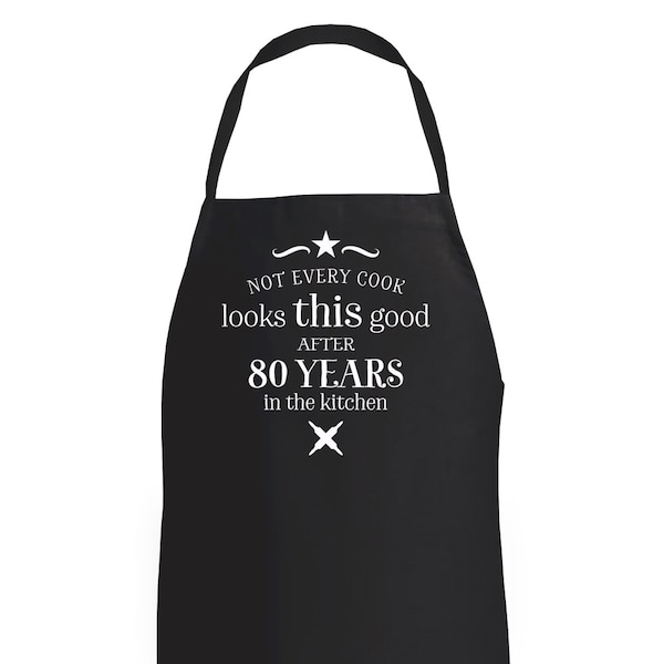 80th Birthday Gift Funny Apron Cooking Gift Personalised Present for 80 Year Old