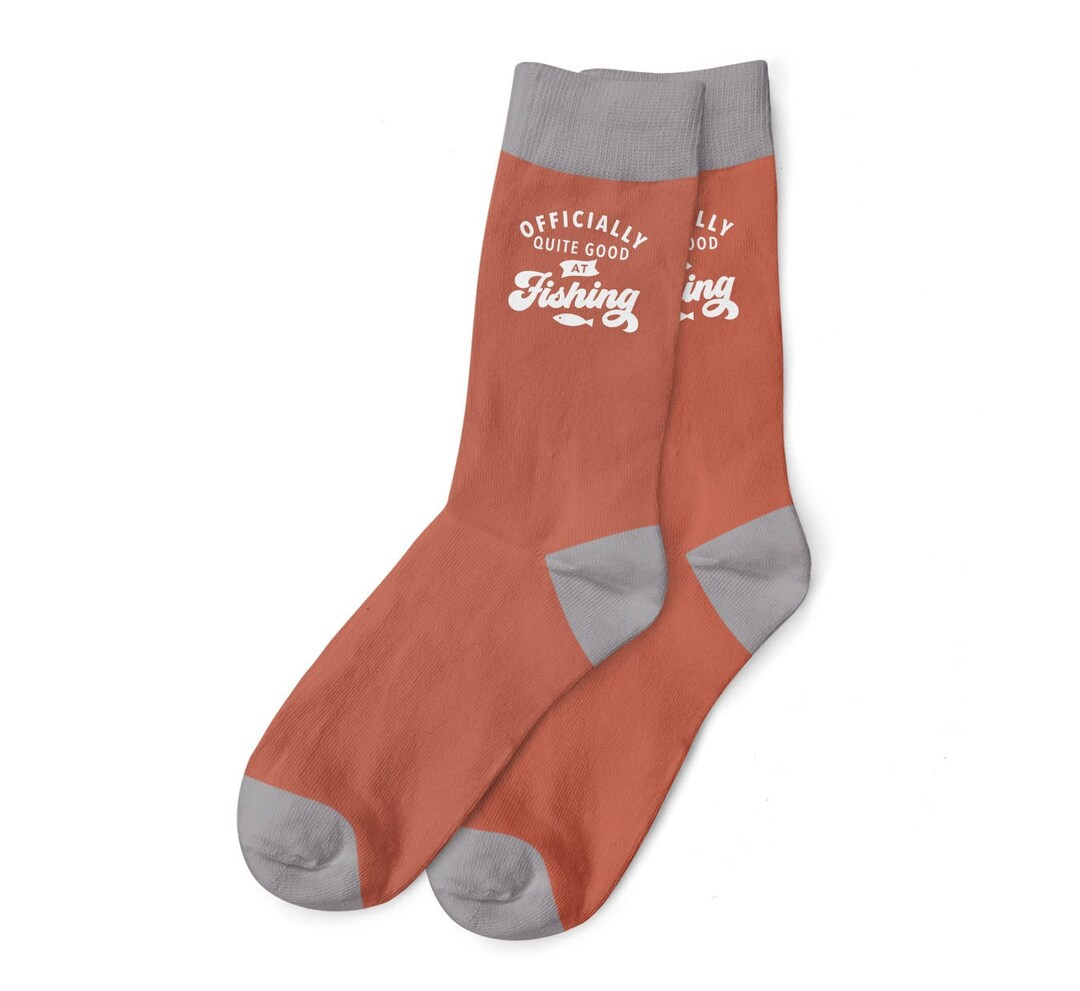 Chaussettes De Pêche GMBYLBY – Coupe Haute 18,5 Cm, Citation Humoristique « Je Préfère Pêcher » – Cadeau Idéal Pour Papa Ou Grand-Père