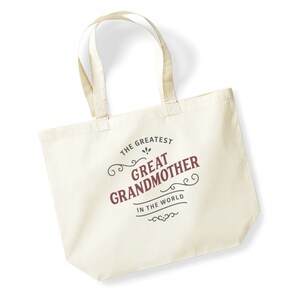 Great Grandmother Gift Bag Birthday Present for Great Grandmother Keepsake Christmas Shopping Tote Bag Mothers Day