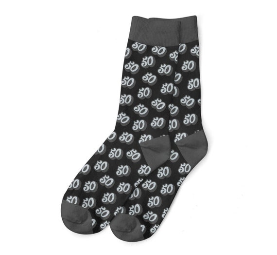 50th Birthday Socks Gift for Men Present Keepsake Idea for Him Husband Dad Friend 50 Years Old Party Prop Size UK 6 to 11 - USA 7 to 12
