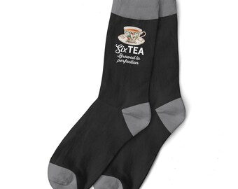 60th Birthday Gift Socks for Men Tea Drinker Present Age 60 Years Old Sixty Size UK 6 to 11 - USA 7 to 12