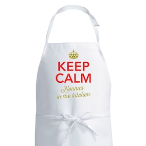 Nonna Gift Apron Birthday Present Funny Cooking Baking Gift Keep Calm Keepsake for Nonna