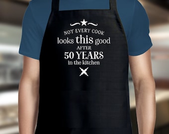 50th Birthday Gift Funny Apron Cooking Gift Personalised Present for 50 Year Old