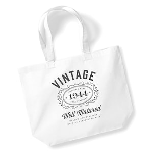 80e anniversaire, idée du 80e anniversaire, sac du 80e anniversaire, fourre-tout, sac à provisions, excellent cadeau du 80e anniversaire, cadeau du 80e anniversaire