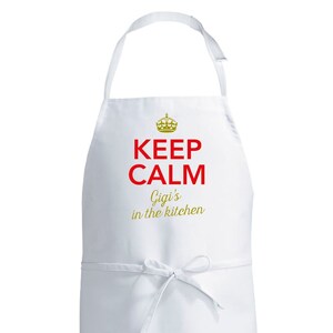 Gigi Geschenk Schürze Geburtstagsgeschenk Lustig Kochen Backen Geschenk Schürze Keep Calm Andenken für Gigi