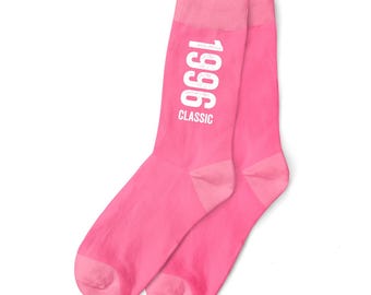 30th Birthday Pink Socks Gift for Women Ladies  Present Keepsake Idea for Her Wife Mum Friend 30 Years Old Party Prop Favor