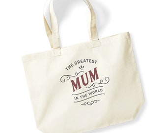 Mum Gift Bag Birthday Present for Mum Keepsake Christmas Shopping Tote Bag Mothers Day - Size: 47cm x 40cm x 12cm