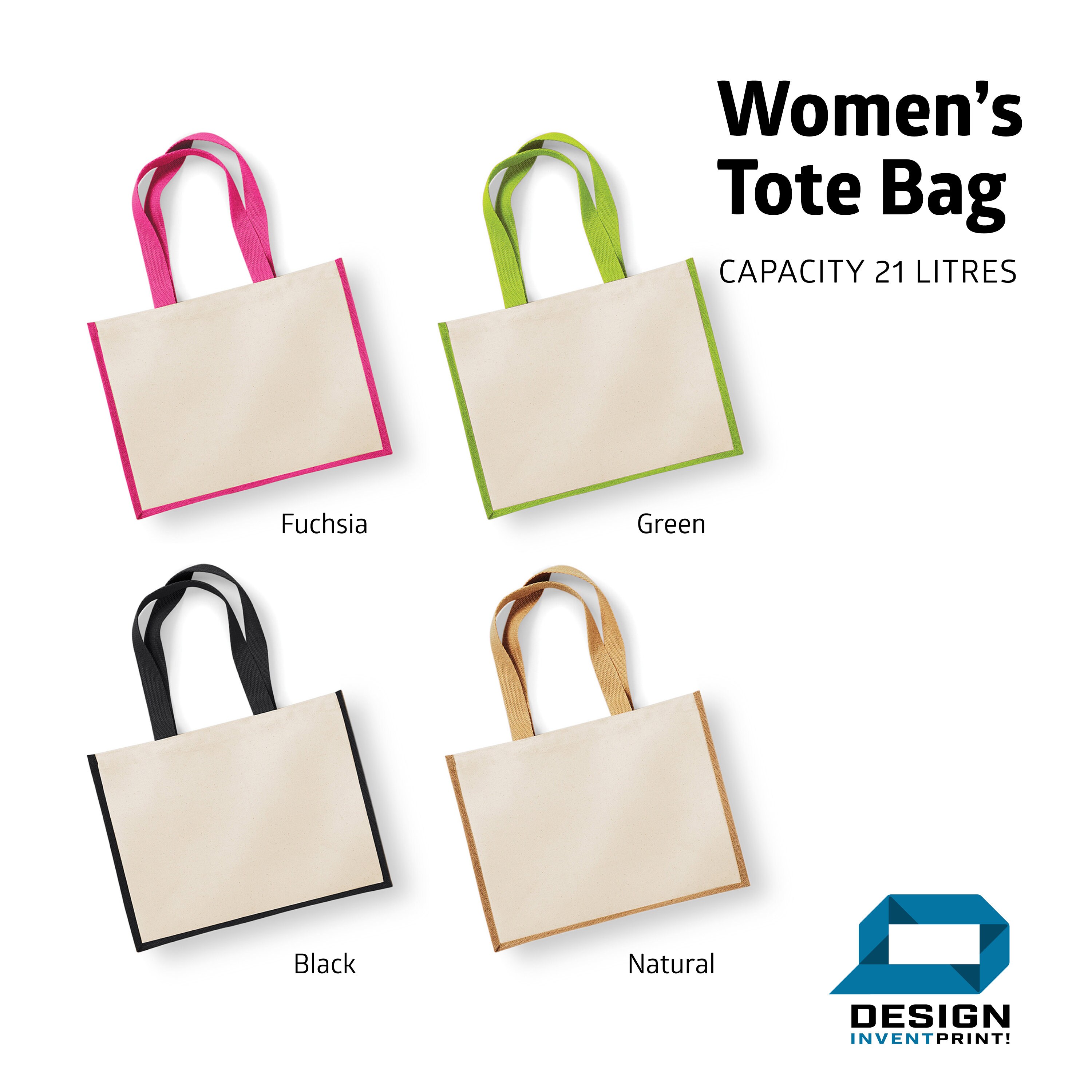 InnoBeta Finally 21. Geburtstag Geschenk Tasche – Leinen-Optik, Mit Reißverschluss & Schultergurt, Inkl. Make-up-Tasche, Farbe Weiß