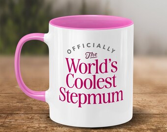 Stepmum Gift Mug Birthday Personalised Present Coffee Mug Gift for Birthday Christmas Keepsake Love for Cool Stepmum - 11oz Capacity