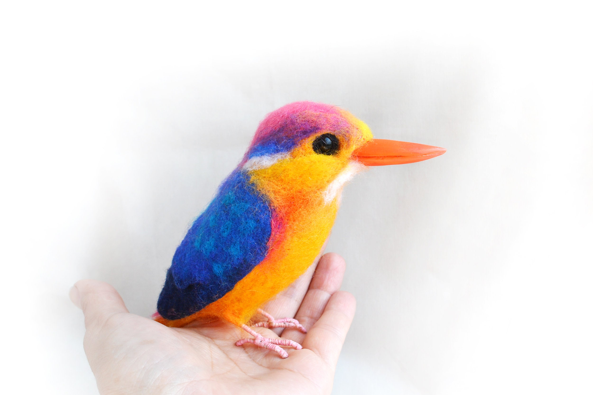 フェルトの鳥 - オリエンタル ドワーフ カワセミ - ウォルドルフ 