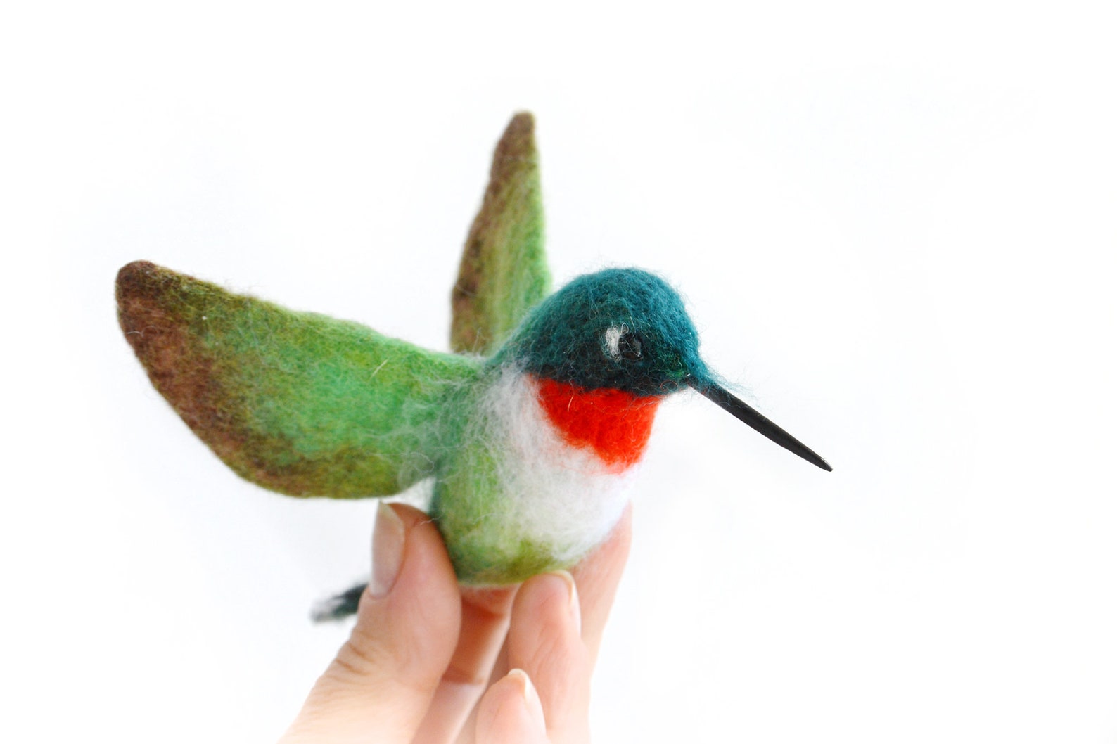 The Felt Bird-hummingbird Flying. Fully Handmade and Unique | Etsy