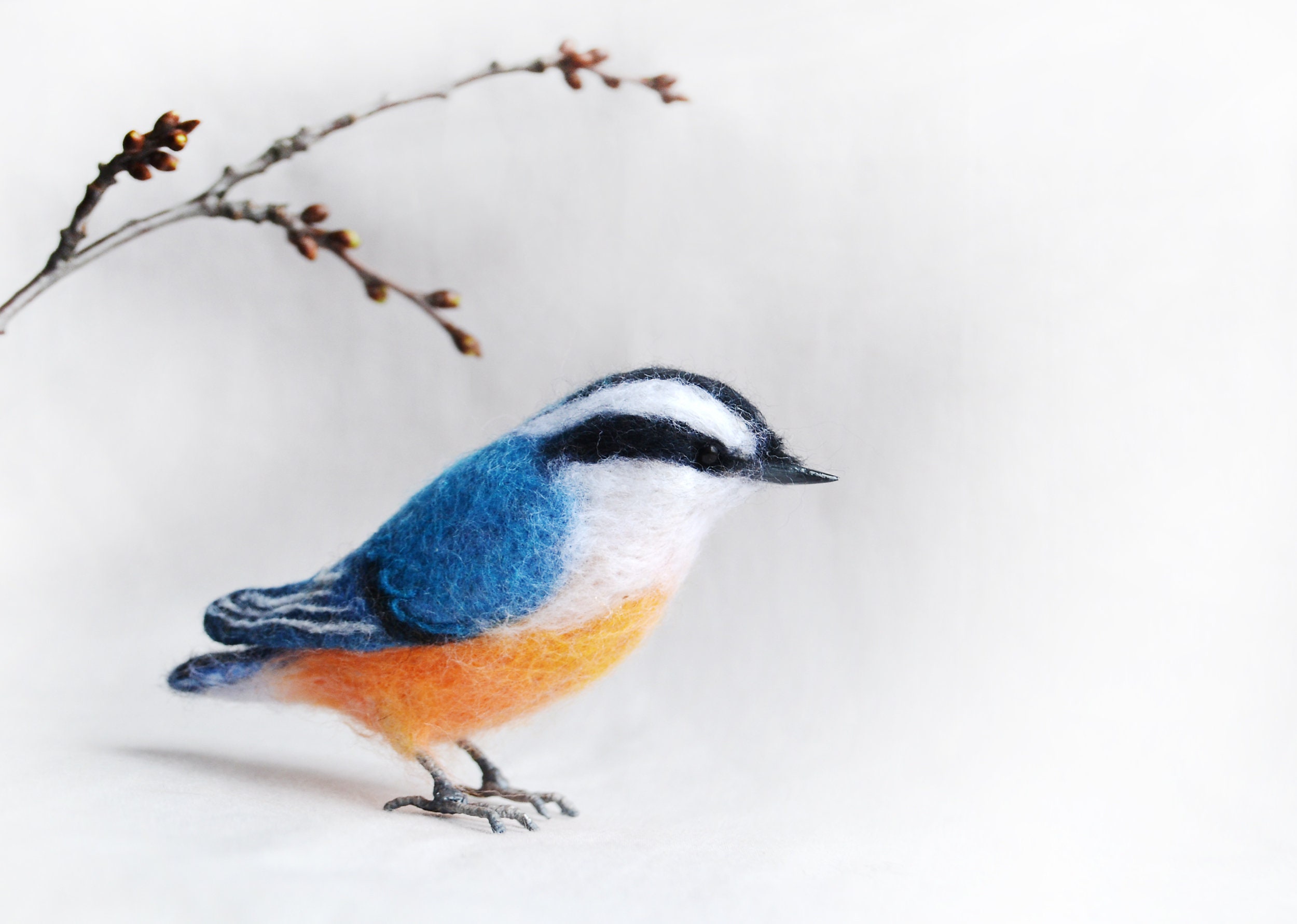 Red-breasted Nuthatch Realistic Felt Toy Bird of Etsy