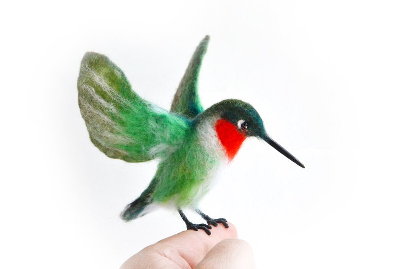 The Felt Bird-hummingbird Flying. Fully Handmade and Unique - Etsy