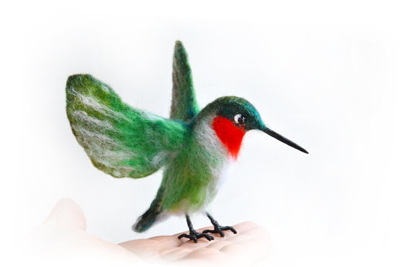 The Felt Bird-hummingbird Flying. Fully Handmade and Unique | Etsy