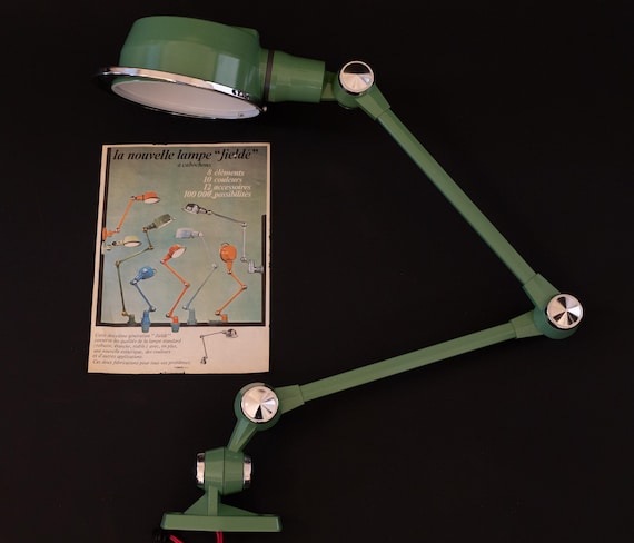 Original Vintage Jielde LAK Desk Lamp (Green French Industrial)