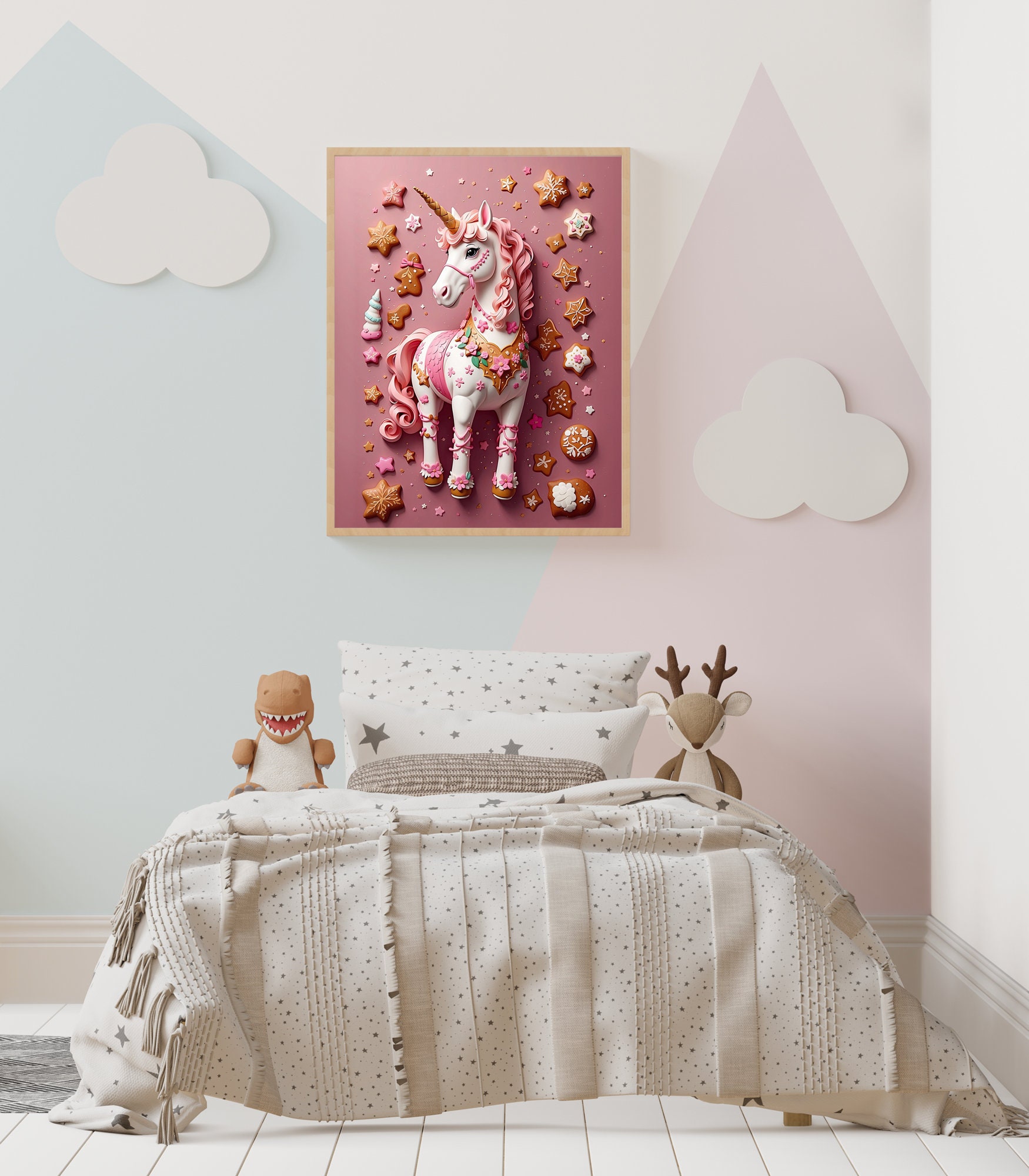 Unicorn Fantasy Print, Unicorn Wall Art, Girl Room Art, Baby Home Decor ...