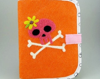 Passport Cover - Skull Girl - rfid protection, passport wallet, passport protector, passport protection