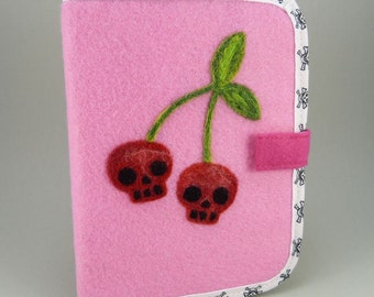 Passport Cover - Skull Cherries - rfid protection, passport wallet, passport protector, passport protection