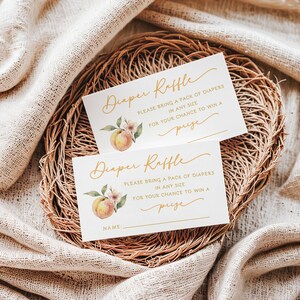 Peach Baby Shower Invitation • Watercolor • Vintage • Sweet as a Peach • Georgia Peach • PRINTED or DIGITAL image 5