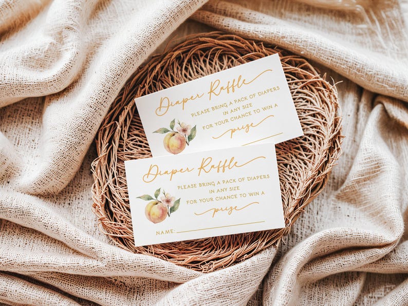 Peach Baby Shower Invitation • Watercolor • Vintage • Sweet as a Peach • Georgia Peach • PRINTED or DIGITAL image 5