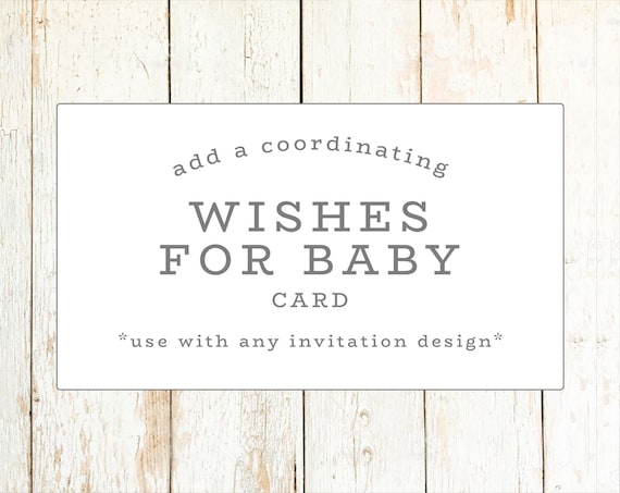 Wishes for Baby Card Baby Shower 5x7 Printable or Printed - Etsy