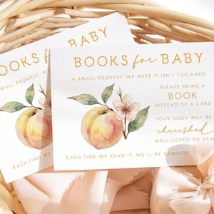 Peach Baby Shower Invitation • Watercolor • Vintage • Sweet as a Peach • Georgia Peach • PRINTED or DIGITAL image 4