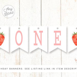 Strawberry Birthday Invitations, 1st Birthday Invitations Girl, One Year Girl Invitations, Berry Sweet Birthday, Berry First Invite image 5