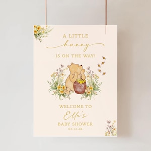 Winnie the Pooh Baby Shower Welcome Sign • Little Hunny Theme • Brunch • Sprinkle (Printed or Digital) image 3