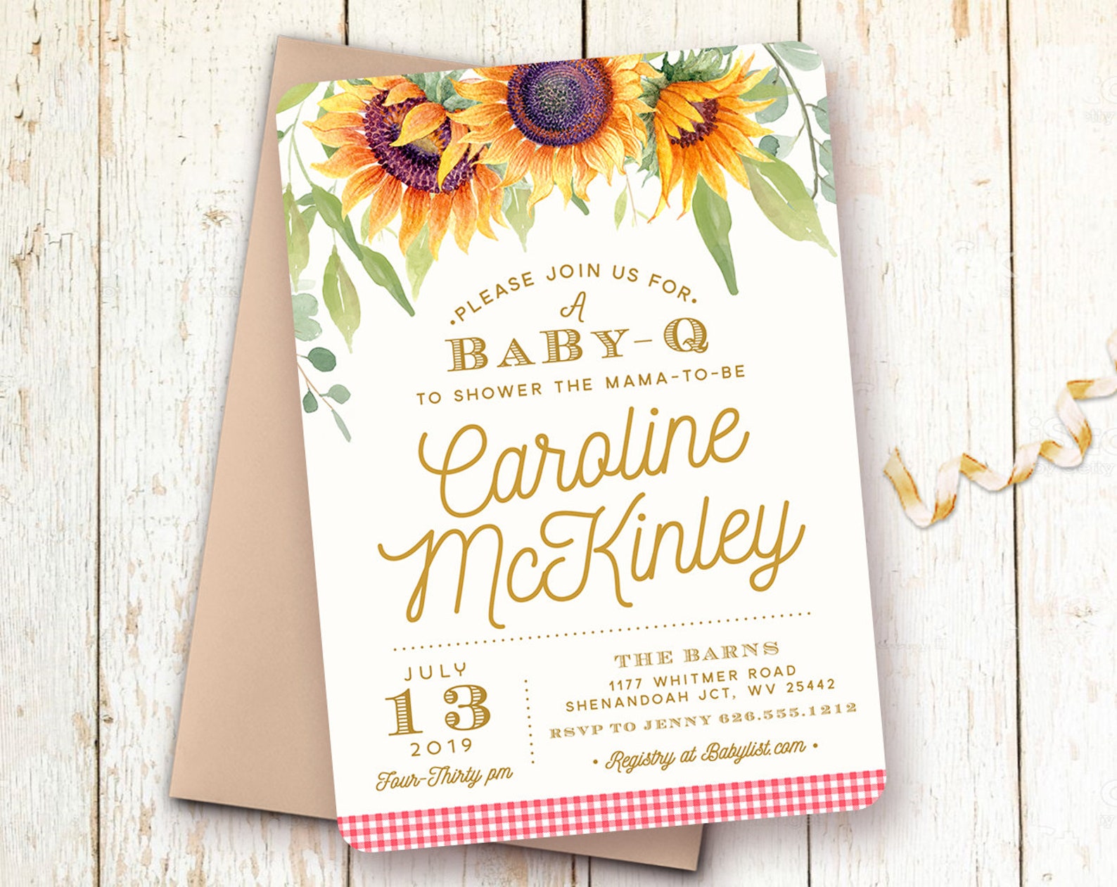 Picnic Baby Shower Invitations Babyq Picnic Invitations Etsy
