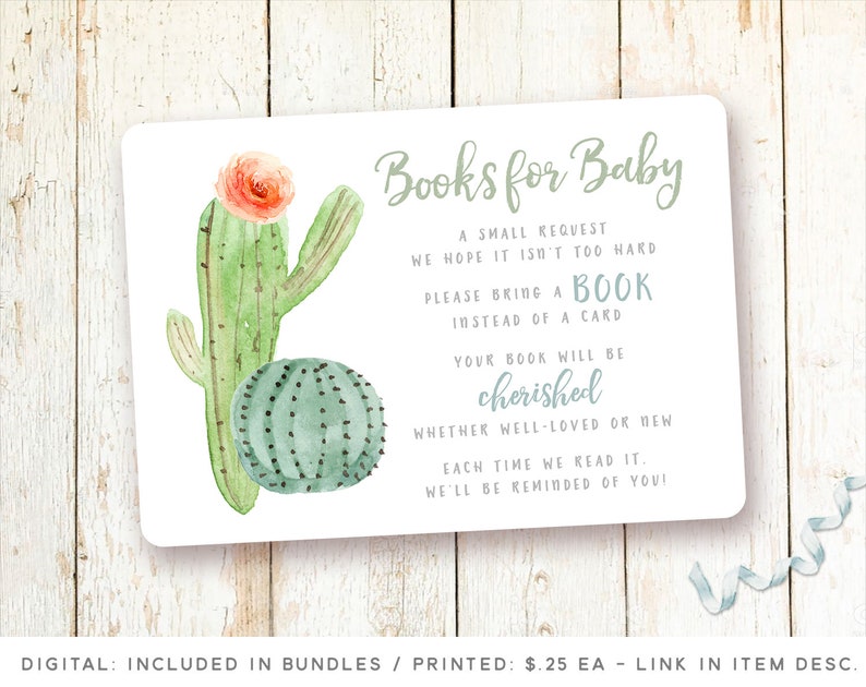 Succulent Baby Shower Invitations Cactus Baby Shower Etsy