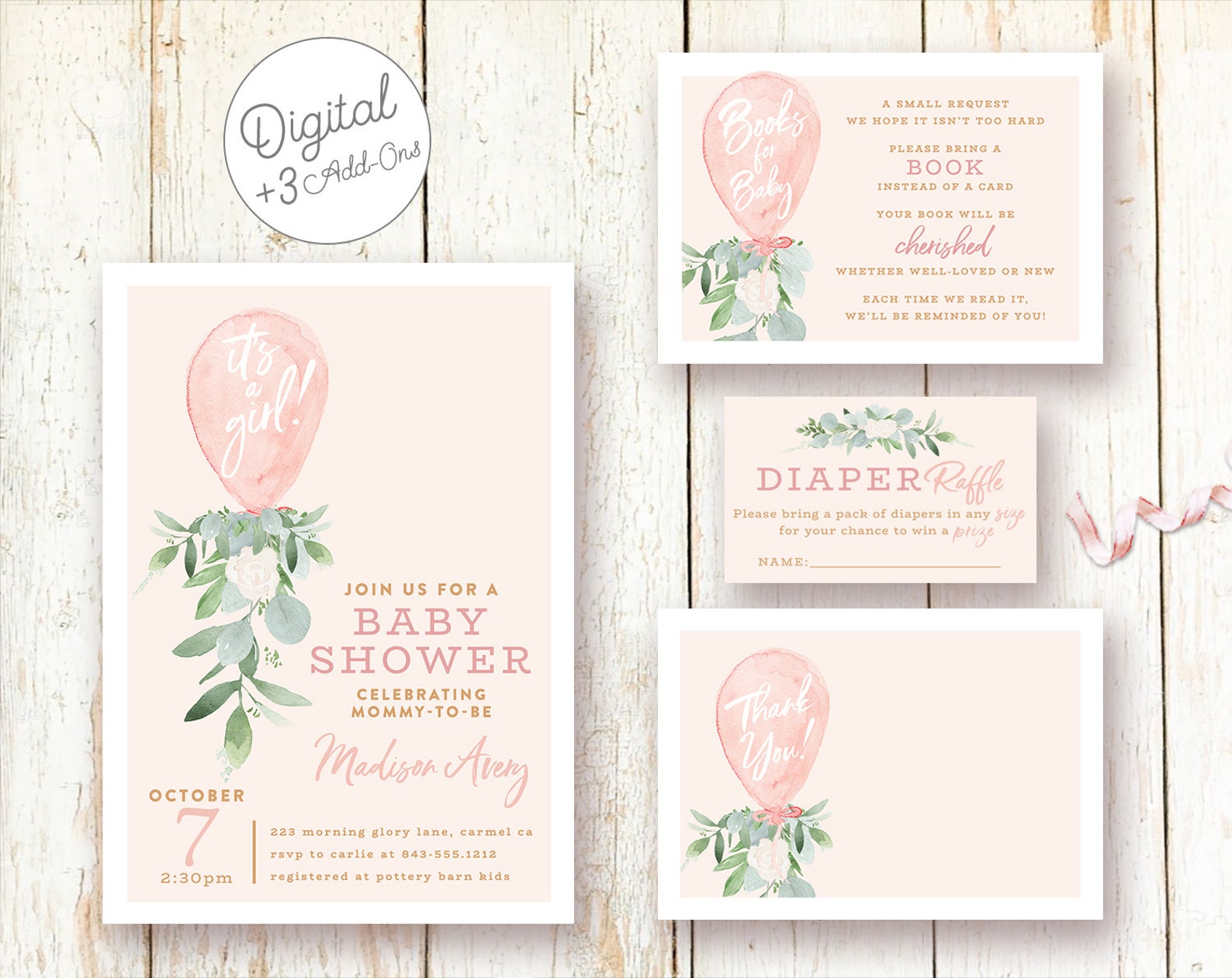 Baby Shower Invitations Twin Girls, Baby Girls Shower Invitations