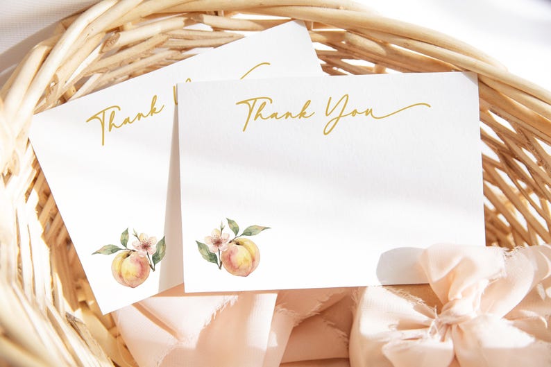 Peach Baby Shower Invitation • Watercolor • Vintage • Sweet as a Peach • Georgia Peach • PRINTED or DIGITAL image 6