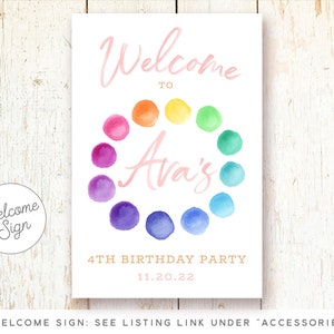 Paint Party Birthday Invitations, Girl, Pink, Printed, Printable image 5