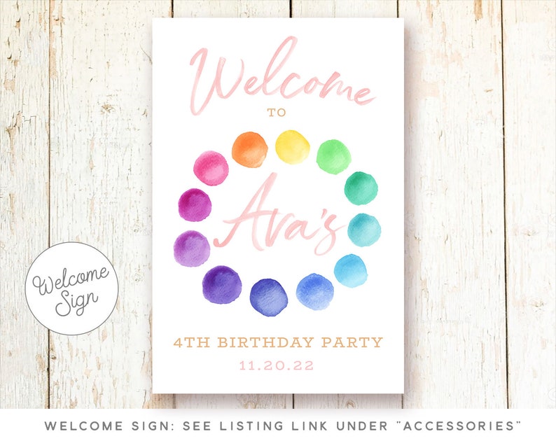 Paint Party Birthday Invitations, Girl, Pink, Printed, Printable image 5