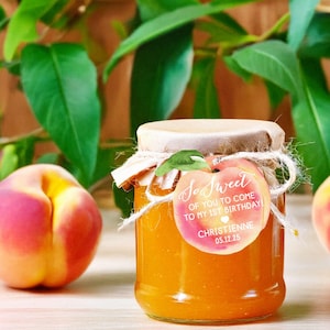 Peach Fruit Favor Tags, Sweet as a Peach, Georgia Peach, Peach Party, Peach Baby Shower, Peach Birthday, You&#39;re a Peach