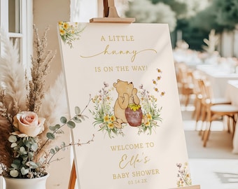 Winnie the Pooh Baby Shower Welcome Sign • Little Hunny Theme • Brunch • Sprinkle (Printed or Digital)