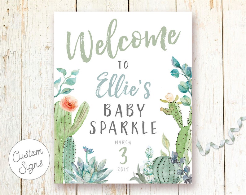 Cactus Baby Shower Invitations Desert Baby Shower Etsy