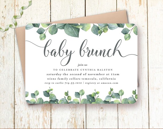 baby sprinkle brunch invitations