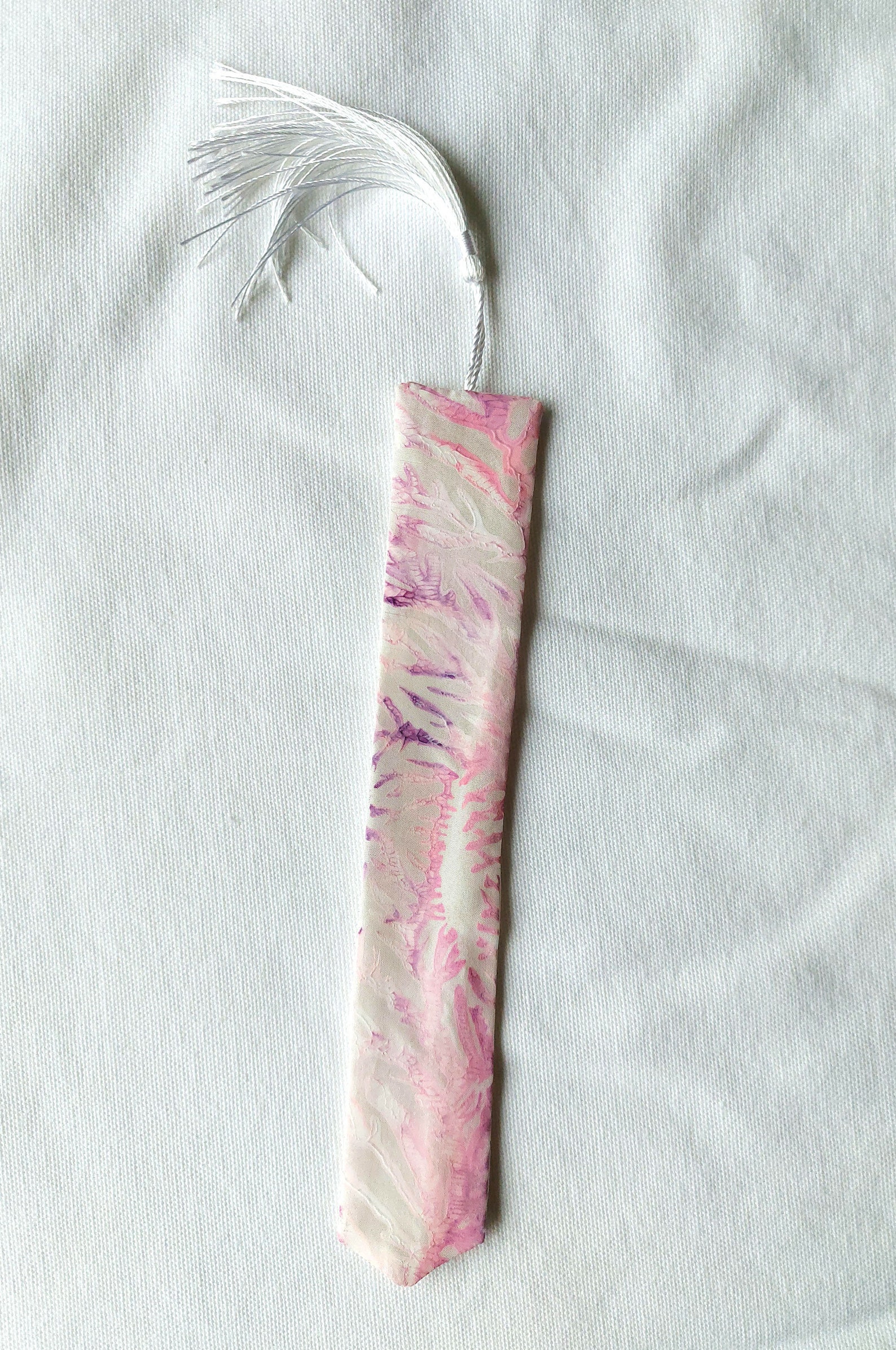 Silk Hand Painted Bookmark Long Handmade Original Dendritic Etsy
